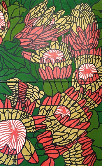 Peter HUGHES Proteas 2021 acrylic on canvas ER