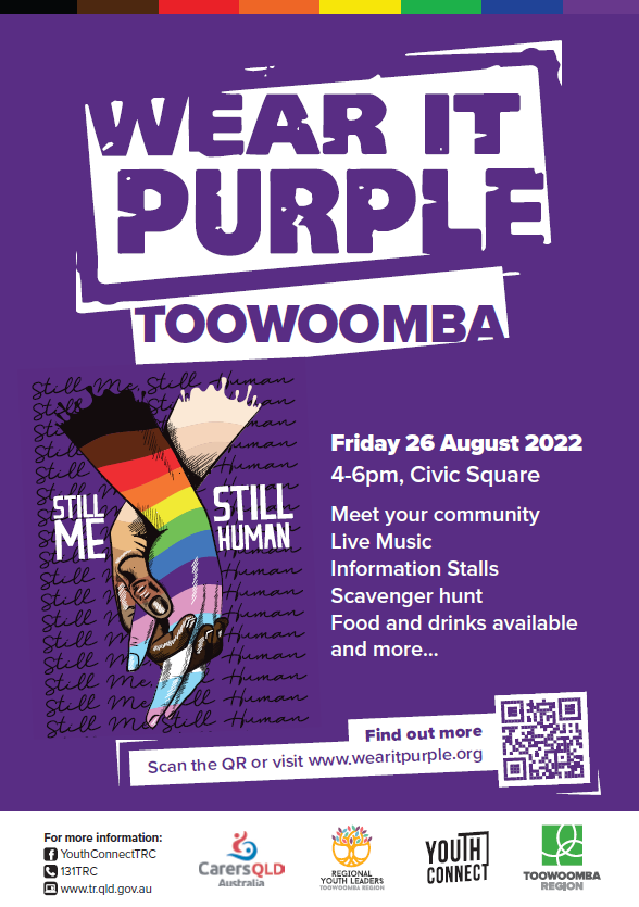 Wear It Purple Toowoomba 2022 Flyer