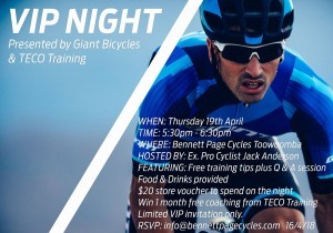 VIP Night - Giant Bicycles & TECO Training