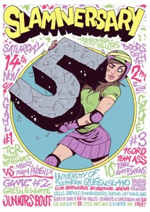 Toowoomba City Rollers Slamiversary poster