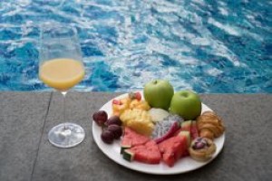 Breakfast by the pool 