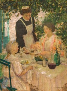 Emanuel Phillips FOX / Déjeuner [Mother and child no. 1] n.d. c.1910-11 / oil on canvas / 171 x 131cm frame / Lionel Lin